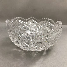 Load image into Gallery viewer, Cut Clear Glass Serving Bowl (4x8x8)
