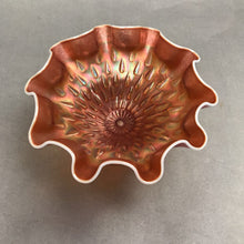 Load image into Gallery viewer, Dugan Carnival Glass Opalescent "Raindrops" Footed Bowl (4x8x8) (As-Is)
