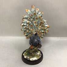 Load image into Gallery viewer, Peacock Resin Figurine (13" Tall) AS IS
