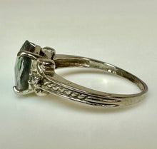 Load image into Gallery viewer, 10K White Gold Mystic Topaz Ring sz 9 (3.7g)
