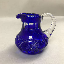 Load image into Gallery viewer, Vintage Cobalt Blue 24% Lead Crystal Creamer
