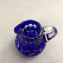 Load image into Gallery viewer, Vintage Cobalt Blue 24% Lead Crystal Creamer
