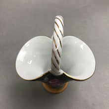 Load image into Gallery viewer, Vintage Nippon Tall Porcelain Basket - Hand Painted Roses Design (9")
