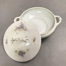 Load image into Gallery viewer, Vintage Vienna Austria Purple Flower Serving Bowl with Lid (3x9)

