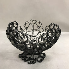 Load image into Gallery viewer, Vintage MCM Gothic Wrought Iron Scroll Bowl (7")
