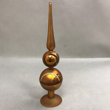Load image into Gallery viewer, Gold Glass Christmas Tree Topper (14")
