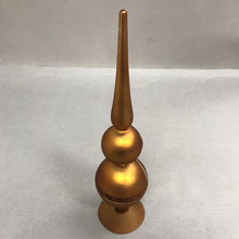 Load image into Gallery viewer, Gold Glass Christmas Tree Topper (14")
