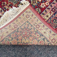 Load image into Gallery viewer, Red / Navy Wool Rug (104x138)
