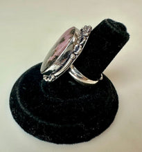 Load image into Gallery viewer, Silver Plated Rhodonite Ring sz 5, Adjustable
