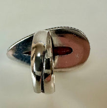 Load image into Gallery viewer, Silver Plated Red Picture Jasper Ring sz 7, Adjustable
