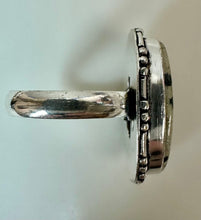 Load image into Gallery viewer, Silver Plated Dalmatian Jasper Ring sz 9
