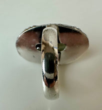 Load image into Gallery viewer, Silver Plated Dalmatian Jasper Ring sz 9
