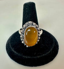 Load image into Gallery viewer, Silver Plated Citrine Ring sz 10
