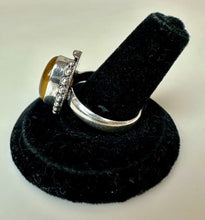 Load image into Gallery viewer, Silver Plated Citrine Ring sz 10
