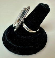 Load image into Gallery viewer, Silver Plated Dendtritic Agate Ring sz 7, Adjustable
