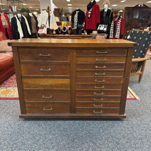 Load image into Gallery viewer, Antique Oak 15 Drawer Blueprint/Map Cabinet (26x51x18)
