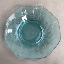 Load image into Gallery viewer, Anchor Hocking Mayfair Blue Glass Open Rose Bowl w/Under Plate (7")
