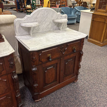 Load image into Gallery viewer, Antique Walnut Wash Stand w/Marble Top (43x31x18)
