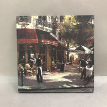 Load image into Gallery viewer, Brent Heighton 'Bistro Waiters' French City Scene Canvas Print (11.5x11.5)
