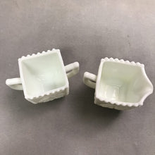Load image into Gallery viewer, Westmoreland Hobnail Grape Milk Glass Creamer &amp; Sugar Bowl (5x3x3)
