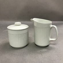 Load image into Gallery viewer, Johnson Brothers "Athena" England Ironstone Creamer &amp; Sugar Bowl (4x3.5)AS IS
