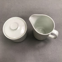 Load image into Gallery viewer, Johnson Brothers "Athena" England Ironstone Creamer &amp; Sugar Bowl (4x3.5)AS IS
