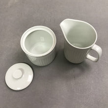Load image into Gallery viewer, Johnson Brothers "Athena" England Ironstone Creamer &amp; Sugar Bowl (4x3.5)AS IS
