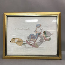 Load image into Gallery viewer, Framed Grandma Cross Stitch Handmade Picture (16x20)
