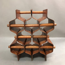 Load image into Gallery viewer, Mid-Century Modern Rosewood Wine Rack (12x15x7)
