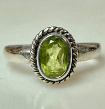 Load image into Gallery viewer, Sterling Peridot Ring sz 8
