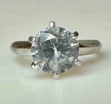 Load image into Gallery viewer, Sterling Espo White Topaz Solitaire Ring sz 5

