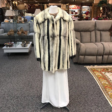 Load image into Gallery viewer, Wallace-Bolon Cross Mink/Leather Fur Coat Size S/M
