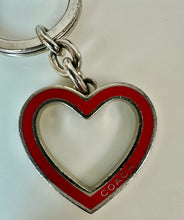 Load image into Gallery viewer, Vintage Coach Red Enamel Heart Purse Charm Keychain (3.25")
