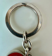 Load image into Gallery viewer, Vintage Coach Red Enamel Heart Purse Charm Keychain (3.25")
