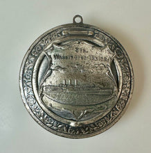 Load image into Gallery viewer, Antique STR Washington Irving Silvertone Souvenir Powder Compact Mirror (2")
