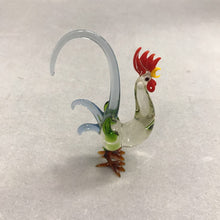 Load image into Gallery viewer, Hand Blown Murano Style Glass Standing Rooster (5")
