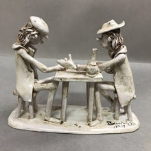 Load image into Gallery viewer, Vintage MCM Dino Bencini Figurines Playing Cards Art Pottery (7x9)
