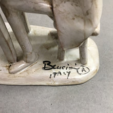 Load image into Gallery viewer, Vintage MCM Dino Bencini Figurines Playing Cards Art Pottery (7x9)
