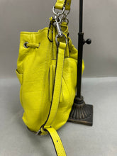 Load image into Gallery viewer, Coach Avery Celeron Lime Green Pebble Leather Drawstring Tote Purse (12x13")
