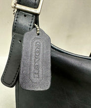 Load image into Gallery viewer, Coach Legacy Black Leather Hippie Flap Saddle Bag Purse (11x13")
