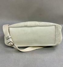 Load image into Gallery viewer, Coach Cream Signature Stripe Perforated Leather Hobo Bag Purse (10x15x5")
