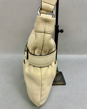 Load image into Gallery viewer, Tignanello Beige Pebble Leather Shoulder Bag Purse (13x12")
