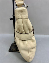 Load image into Gallery viewer, Tignanello Beige Pebble Leather Shoulder Bag Purse (13x12")
