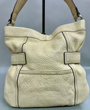 Load image into Gallery viewer, Tignanello Beige Pebble Leather Shoulder Bag Purse (13x12")
