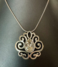 Load image into Gallery viewer, Brighton Alcazar Blaze Clear Crystal Swirl Pendant on 18" Chain
