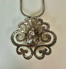 Load image into Gallery viewer, Brighton Alcazar Blaze Clear Crystal Swirl Pendant on 18" Chain
