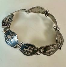 Load image into Gallery viewer, Vintage Siamese Sterling Link Bracelet (7")
