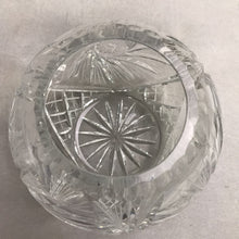 Load image into Gallery viewer, 24% Lead Crystal Rose Bowl "Pinwheel" Design Hand Cut Poland (6.5")
