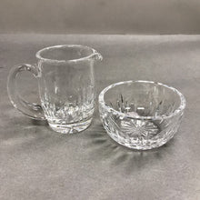 Load image into Gallery viewer, Waterford Crystal Eileen Pattern Cream Pitcher/Open Sugar Bowl Set (4")
