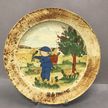 Load image into Gallery viewer, Vintage Studio Art Pottery Wall Plate by Hubert Du Roscoat (12")
